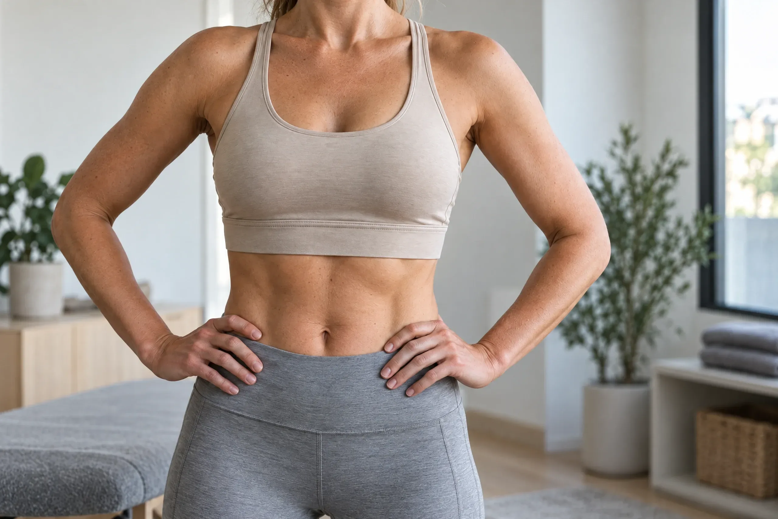 Emsculpt Neo applicator belt positioned over a patient's core during a functional wellness session in Camarillo, CA