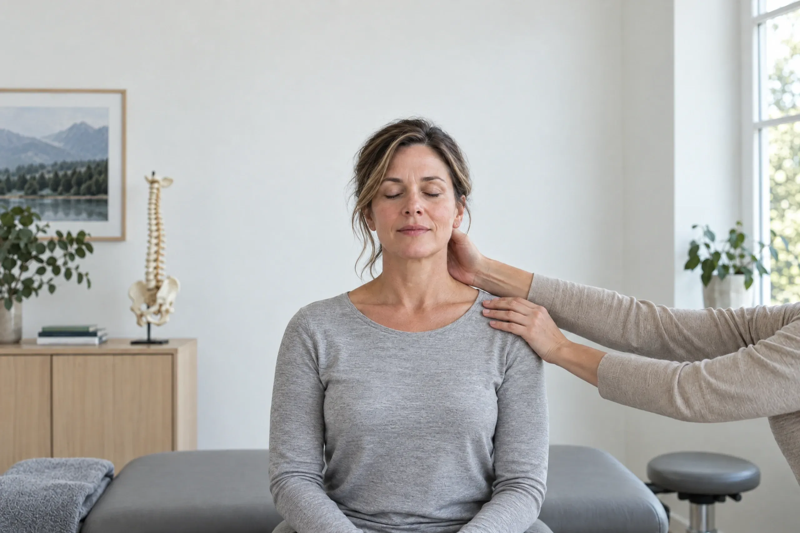 Patient receiving pinched nerve treatment on a decompression table at a Camarillo, CA spine and nerve clinic